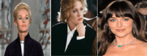 słąwne mamy i córki aktorki - Tippi Hedren, Melanie Griffith, Dakota Johnson